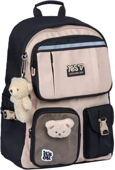 Рюкзак шкільний YES T-107L Mocca 43.5x33x14.5 см Beige (5056574460448)