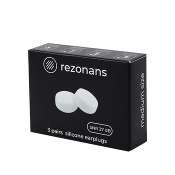Силиконовые беруши для сна Rezonans 6 штук с уровнем защиты SNR 27дБ