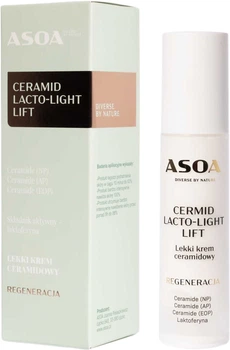 Krem do twarzy Asoa Ceramid Lacto-Light Lift nawilżający 50 ml (5906660449218)