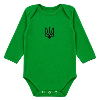 Боди детский кулир Арлекин Тризуб 6220-022 40 62 см Зеленый