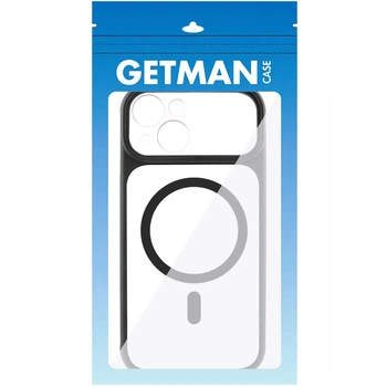 Противоударный Чехол TPU+PC GETMAN Moon Clear with MagSafe для Apple iPhone 15 (6.1") Black