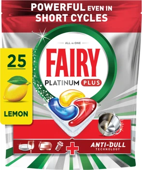 Капсули для посудомийних машин Fairy Platinum Plus Все-в-1 25 шт (8700216236386)