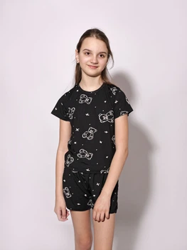 Пижама для девочки подростка 146 Черный (712114-146)