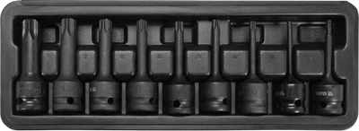 Набір ударних біт YATO TORX T20-T70 1/2 Cr-Mo 9 шт YT-10654