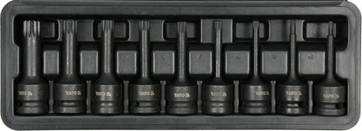 Набір ударних біт YATO SPLINE M4-M16 1/2 Cr-Mo 9 шт YT-10691