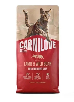 Сухой корм Carnilove Active Lamb & Wild Boar для стерилизованных кошек с ягненком и диким кабаном 6 кг