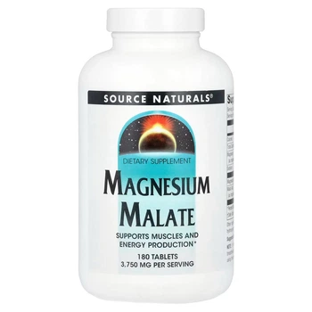 Малат магнію. Магній + яблучна кислота Malic Acid with Magnesium Malate Source Naturals 90 таблеток