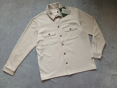 Щільна трикотажна чоловіча сорочка-куртка Only & Sons Regular Fit р. L Бежева