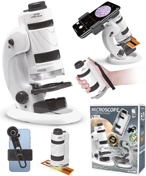 Экспериментальный набор 4Kids Микроскоп LED 3 в 1 43603 (5701719436030)