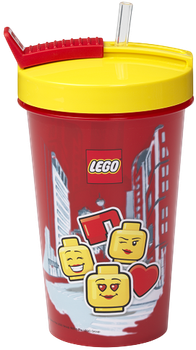 Кружка з трубочкою LEGO Iconic Girl 500 мл (40441725) (5711938030339)