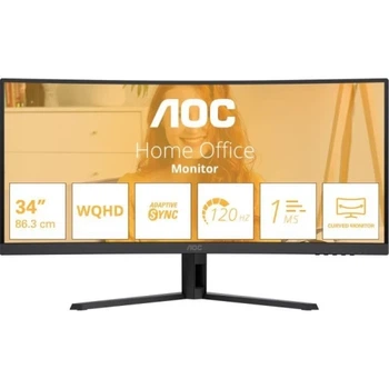 Монитор изогнутый 34" AOC CU34B3E, Black