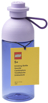 Пляшка для води LEGO з ремінцем 500 мл Лавандова (40420004) (5711938030506)