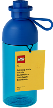 Пляшка для води LEGO з ремінцем 500 мл Синя (40420002) (5711938026981)