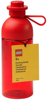 Пляшка для води LEGO з ремінцем 500 мл Червона (40420001) (5711938026974)