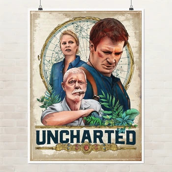 Постер Анчартед, Uncharted, декор комнаты геймера, A3 40×30 см (id2886)