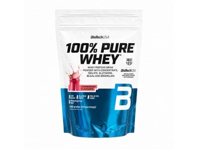 Протеин BioTech USA 100% PURE WHEY 400г Вкус Клубника