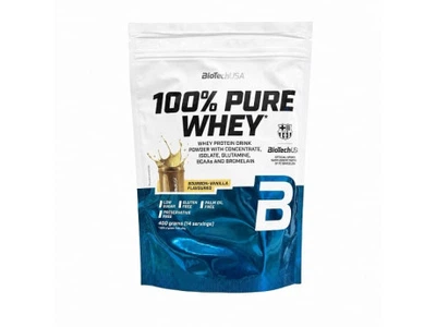 Протеїн BioTech USA 100% PURE WHEY 400 грамів Смак Бурбон ваніль