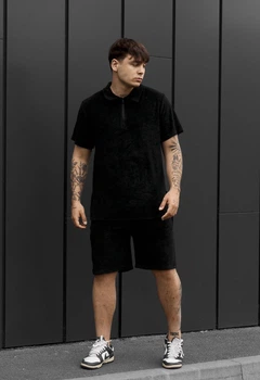 Літній Комплект Чоловічий Стаф Чорний Футболка Та Шорти Спортивний Staff Ch Black XS (393806)