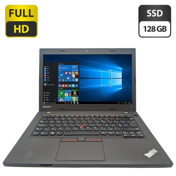 Ноутбук Lenovo ThinkPad L450 / 14" (1920x1080) TN / Intel Core i5-5200U (2 (4) ядра по 2.2 - 2.7 GHz) / 8 GB DDR3 / 128 GB SSD / Intel HD Graphics 5500 / WebCam б/у