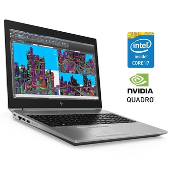 Мобильная рабочая станция HP ZBook 15 G5 / 15.6" (1920x1080) IPS / Intel Core i7-8850H (6 (12) ядра по 2.6 - 4.3 GHz) / 16 GB DDR4 / 512 GB SSD M.2 / nVidia Quadro P1000, 4 GB GDDR5, 128-bit / WebCam / Win 11 Pro б/у