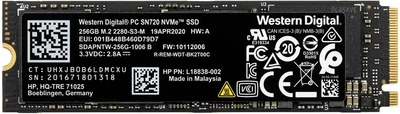 SSD диск Western Digital SN720 256GB M.2 2280 PCIe 3.0 x4 NVMe TLC (SDAPNTW-256G) (б/в)