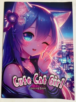 Розмальовка антистрес Cute Cat Girl 20 сторінок