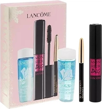 Набір декоративної косметики Lancome Туш для вій Monsieur Big 01 Чорна 10 мл + Рідина для зняття макіяжу з очей Bifacil 30 мл + Олівець для очей Khol 027 Noir 0.7 г (3614274653533)