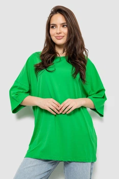 Футболка женская однотонная зеленый 244R3018 AGER 3XL