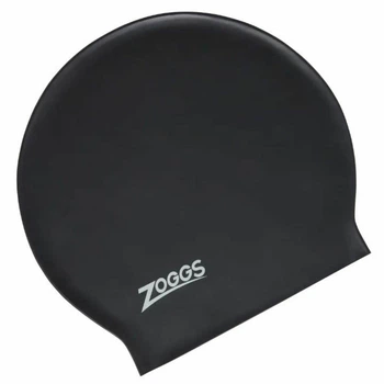 Шапочка взрослая для бассейна Zoggs Long Hair Latex Cap Черный