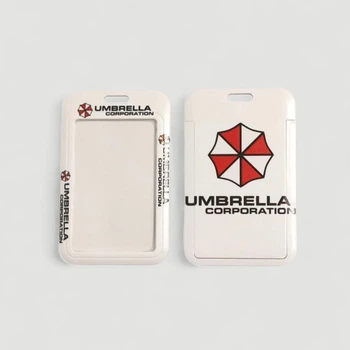 Бейдж с ремешком на шею Umbrella Corporation Resident Evil вертикальный пластиковый чехол для карт и пропусков Белый