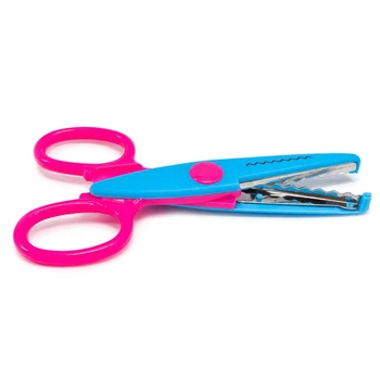 Ножницы детские "Craft" Bambi 1606A(Blue-Pink) с фигурным лезвием