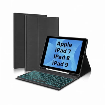 Чехол-клавиатура с подсветкой для Apple iPad 7 / iPad 8 / iPad 9 (10.2") укр раскладка черный (004080)