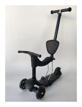 Дитячий самокат з сидінням та батьківською ручкою 3 в 1 Scooter Horned 0332-4S (ARI_30c81)