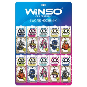 MIX ароматизаторов целлюлозных Winso OG Street дисплей 50шт