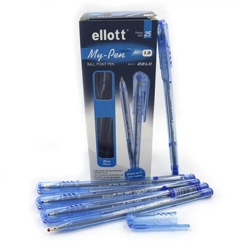 Набор ручек масляных Ellott MY-PEN Vision синяя 2210 25 шт
