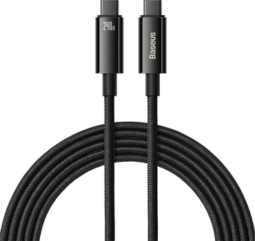 Кабель Baseus Tungsten Gold Fast Charging Data Cable Type-C to Type-C 240W 3 м Black (CAWJ040201)