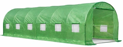 Теплица садовая парник Bonro UP-18м2 зеленая армированная с оцинкованным каркасом (76-167-42400405)