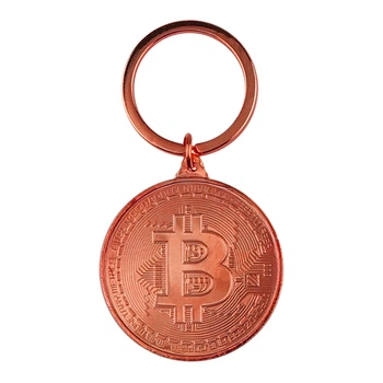 Брелок з металевим кільцем Bitcoin (колір бронза)