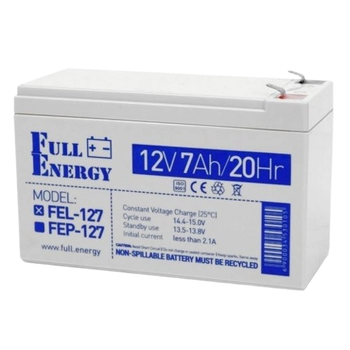Свинцово-кислотная аккумуляторная батарея Full Energy FEL-127 12В 7А·час гелевая (FEL-127)