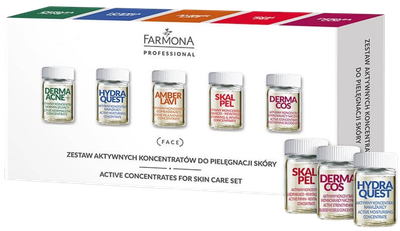 Zestaw aktywnych koncentratów do pielęgnacji twarzy Farmona Professional 10 x 5 ml (5900117007136)