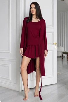 Комплект вискозный с пижамой Км0330п Марсала, 3XL