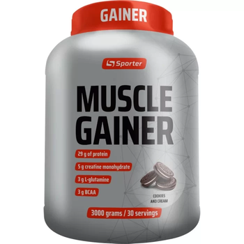 Гейнер Sporter Muscle Gainer 3000 г. (Печиво-крем)