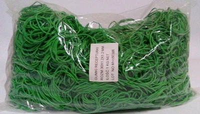 Банковские резинки, Plast, №30, зеленые, 1,5 мм, диаметр 30 мм, 1 кг, для упаковки и вязания зелени
