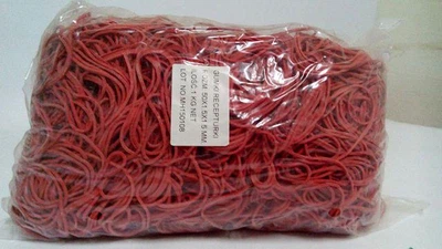 Банковские резинки, Plast, №50, красные, 1,5 мм, диаметр 50 мм, 1 кг, для фиксации денег и кассовой работы