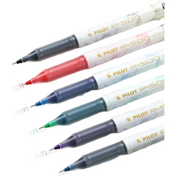Ручка PILOT P500 Gold Label гелева червона, 0.5 мм, 12 шт