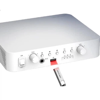 Усилитель HIKVISION с фиксированным сопротивлением и напряжением, Bluetooth, для кампуса, торгового центра, системы оповещения, домашний MP3-плеер с декодированием без потерь, усилитель мощности, USB-плеер, микрофонный интерфейс.