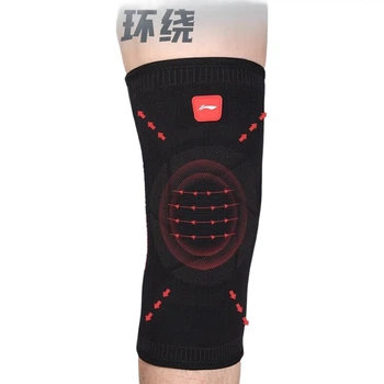 Наколенник Li-Ning для бега для мужчин, спортивный вязаный дышащий защитный рукав для суставов, подходит для походов, баскетбола, прыжков со скакалкой, для женщин.