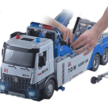 Игрушечная модель эвакуатора-крана Chiyu Toys, реалистичная модель автомобиля, детская игрушечная машинка, подарок для мальчиков.