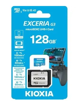 Карта пам'яті KIOXIA Exceria G3 microSDXC 128GB Class 10 UHS-I + SD адаптер (LMEX3L128GG2)