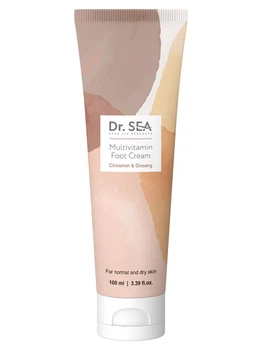 Мультивитаминный крем для ног с корицей и женьшенем Dr.Sea Multivitamin Foot Cream - Cinnamon & Ginseng 100 мл